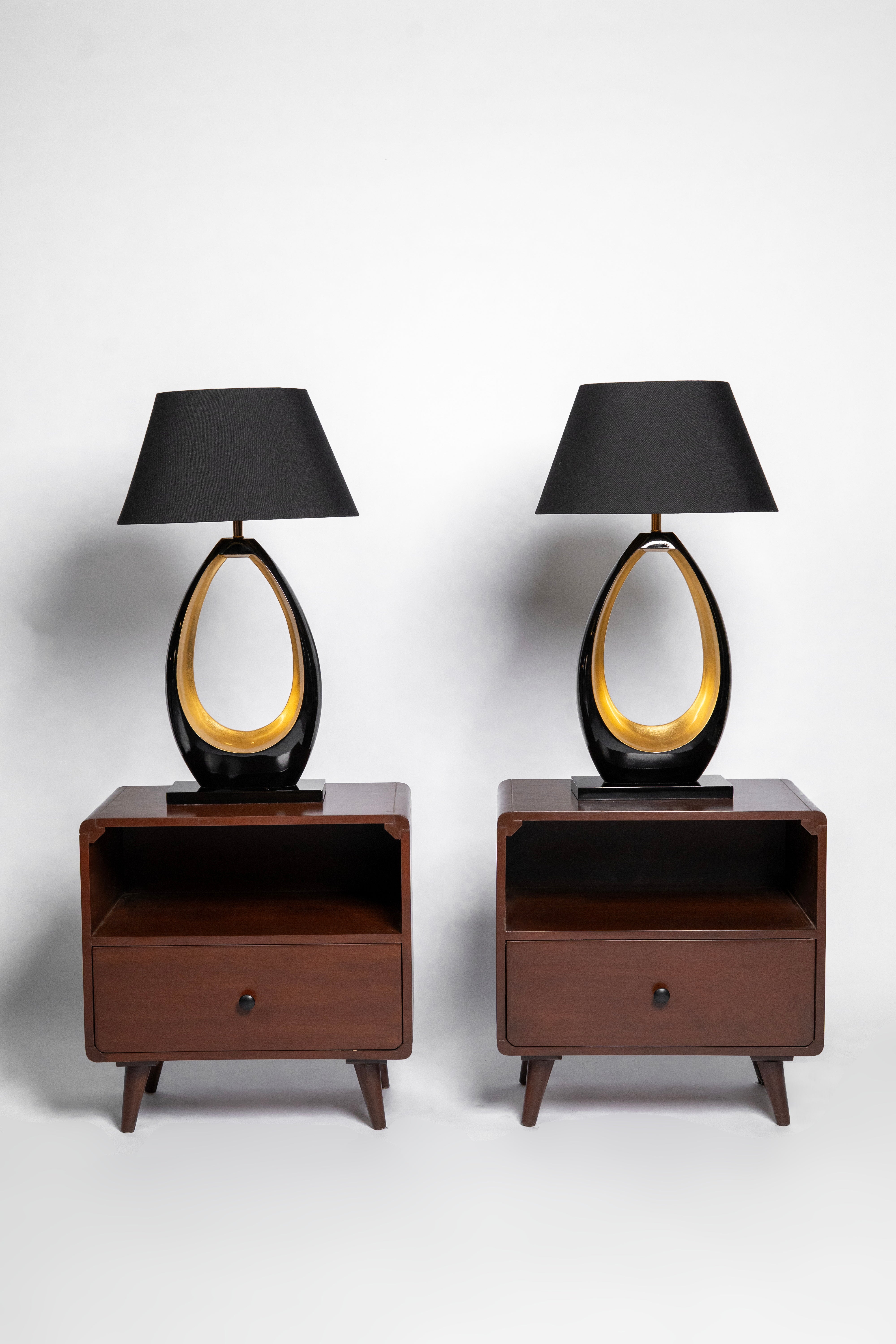 Infinity Glow Table Lamp - Black & Gold