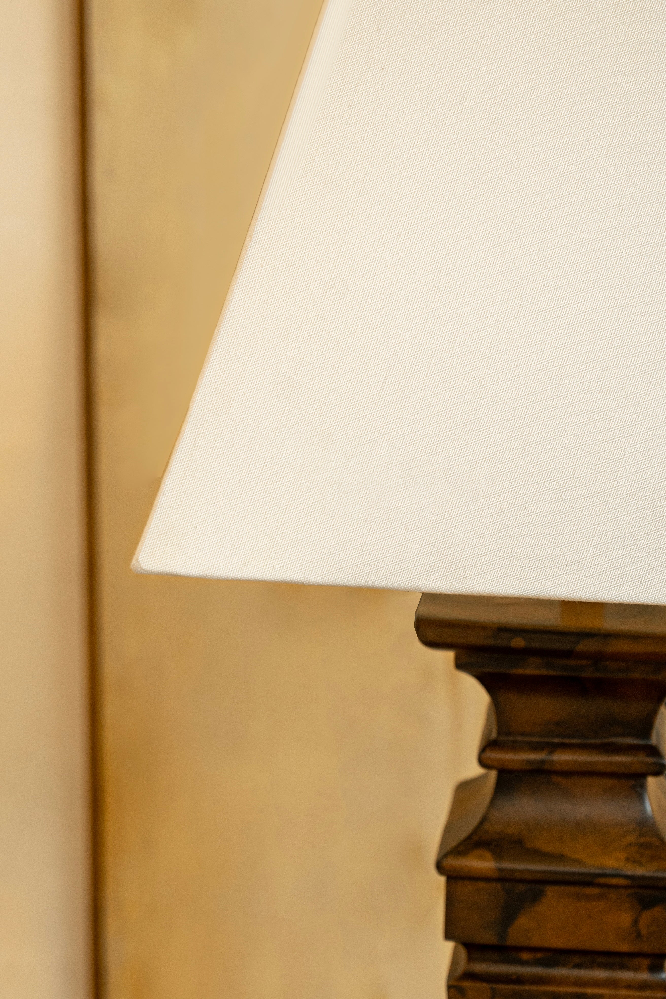 Vintage Pillar Trendy Table Lamp - Classic Wood Finish