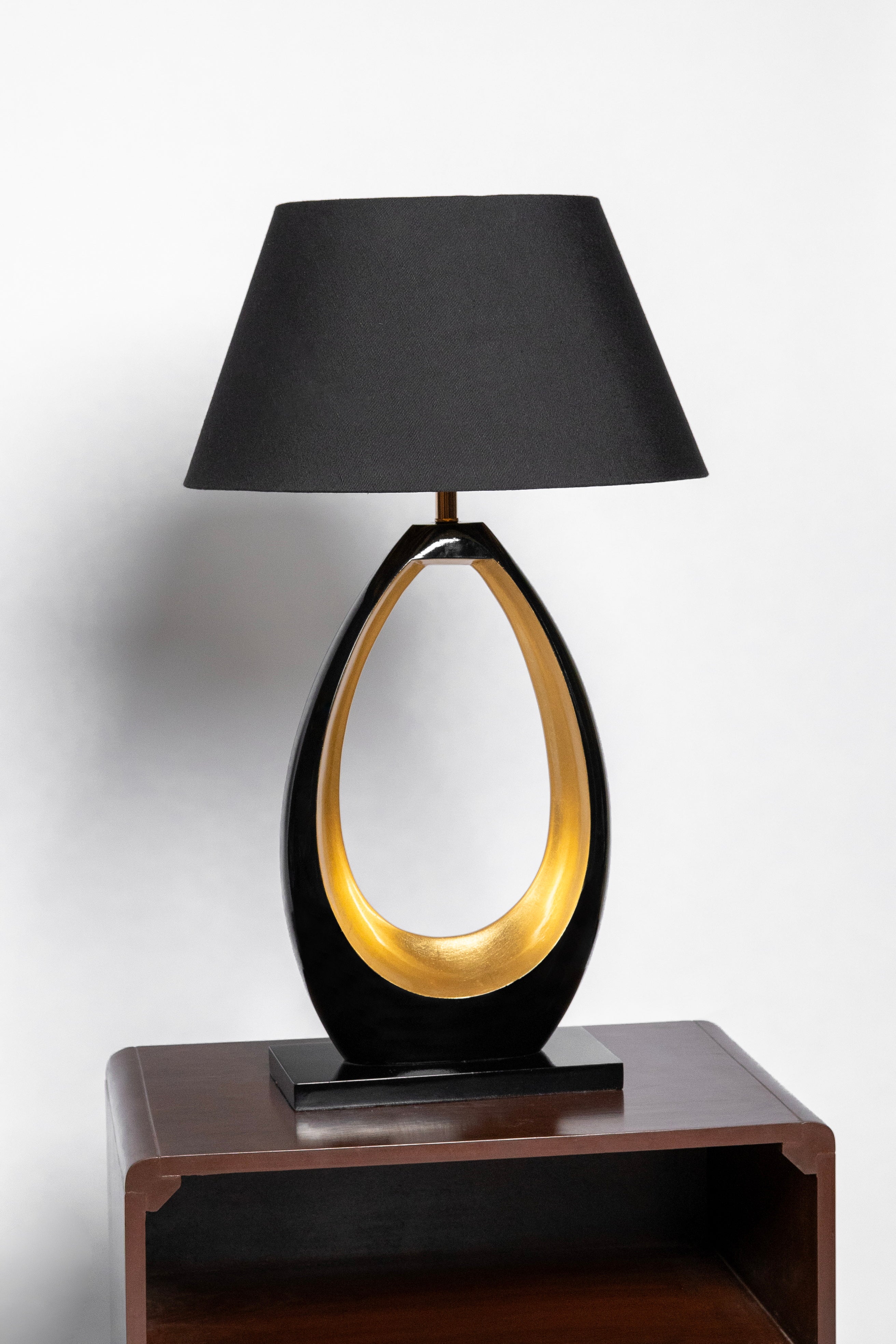 Infinity Glow Table Lamp - Black & Gold