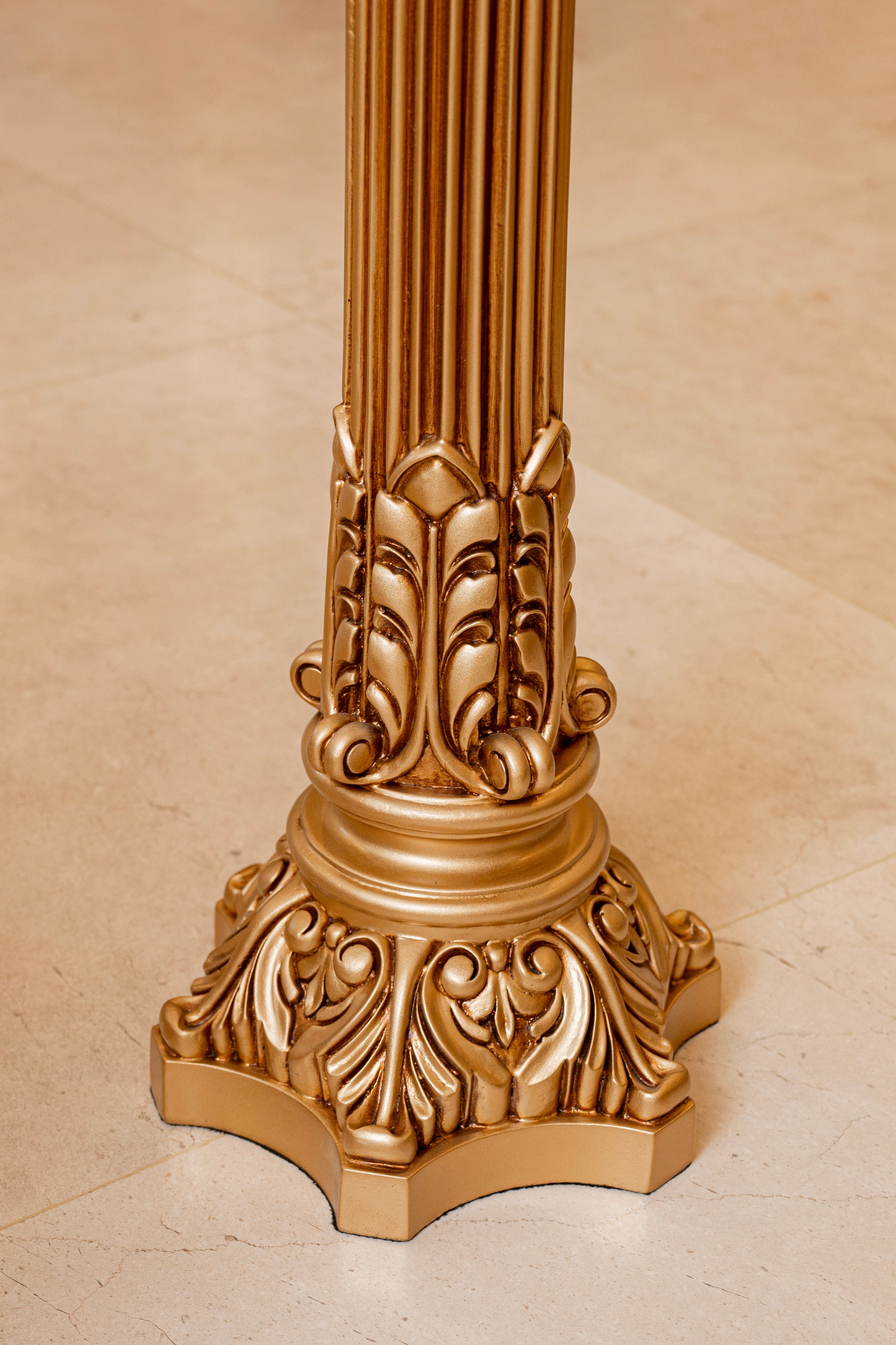 Crown Flute Classic Gold Floor Lamp