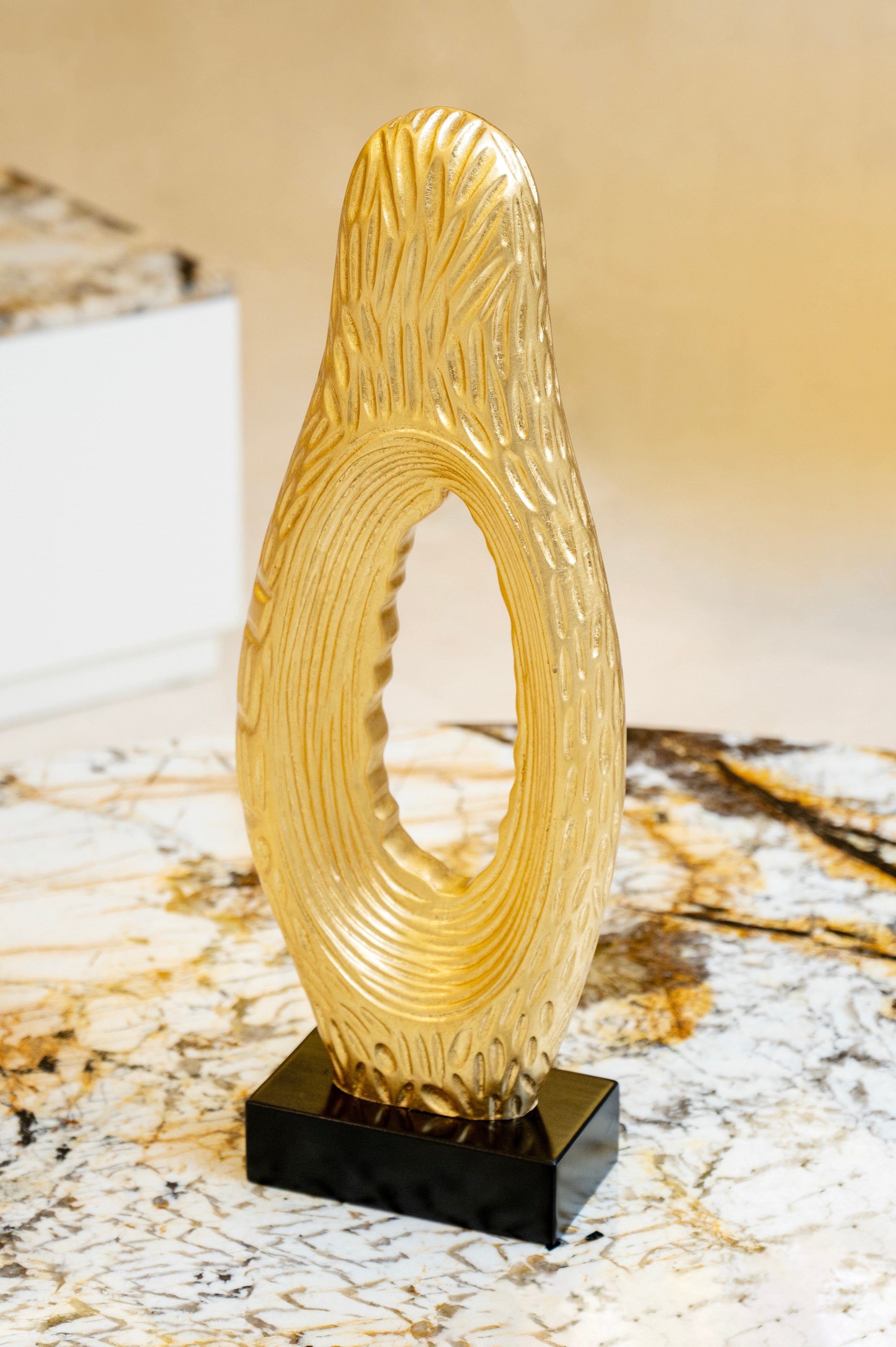 Infinity Gate Abstract Resin Artifact | Unbreakable Gold Modern Home Decor